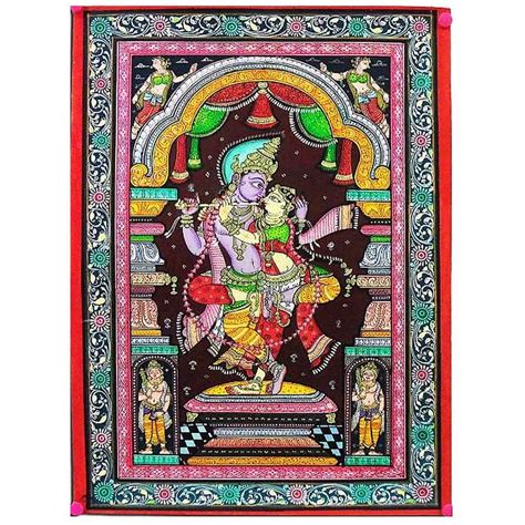 Buy Online Lord Radha Krishna Canvas Pattachitra - Ritikart