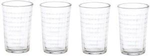 Femora (Pack of 4) Clear Glass Glass Water/Juice Glass Price in India ...