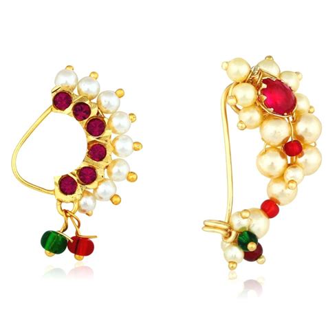 Buy SHAYZA Maharashtrian Traditional Pearl Temple Jewellery marathi ...