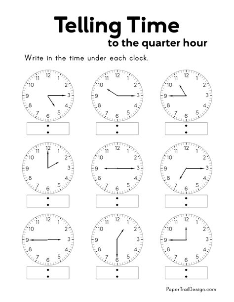 Exercises Telling Time Worksheets - Worksheets Printable Free