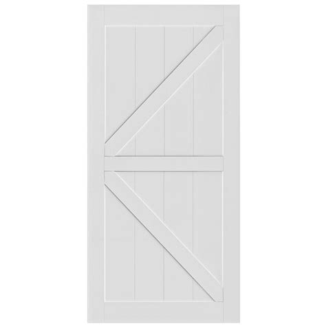 Bybafun 28-in x 84-in White Wood Single Barn Door (Hardware Not ...