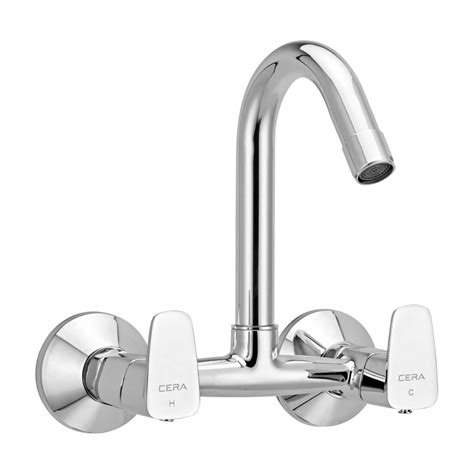 Cera Wall Mounted Regular Kitchen Sink Mixer Vine F1020501 with ...