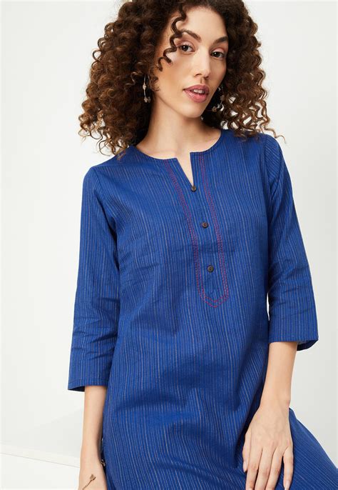 Buy Women Striped Straight Kurta Online at just Rs. 599.0 ...