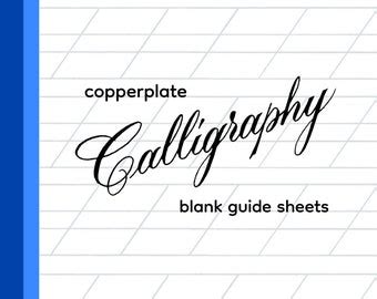 Buy Copperplate Calligraphy Practice Sheets Guide Sheets Hand Lettering ...