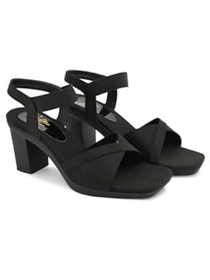 Buy JM LOOKS: Stylish Casual Heel Sandals with Solid Backstrap and ...