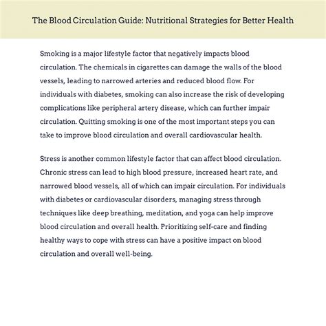 The Blood Circulation Guide : Nutritional Strategies for Better Health