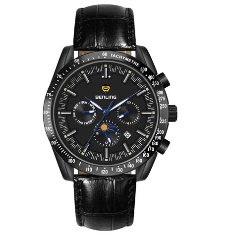 Benling Legacy Chrono Automatic Watch for Men with Interchangeable Lea