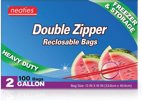 Amazon.com: Neaties 2 Gallon Zipper Bags - Reclosable Storage and ...