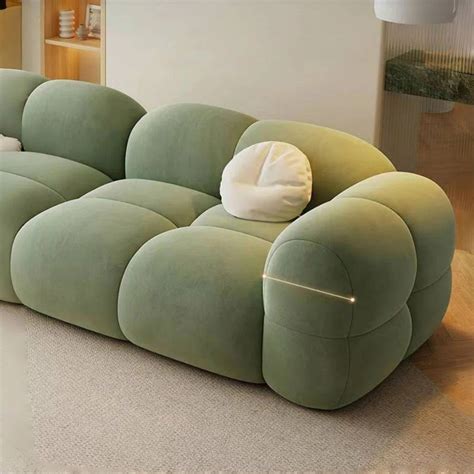 Buy 4 Seater Puff Sage Modular Sofa Online | Spaceven