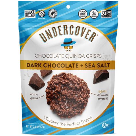 Undercover Quinoa Crisps, Dark Chocolate + Sea Salt | FreshDirect
