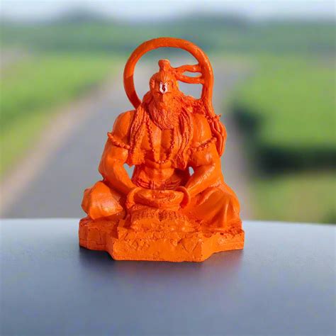 Dhyan Hanuman Orange| Car Dashboard | Table Decor – The Craftified