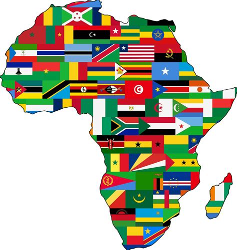 African Countries Flag Map Clip Art Image - ClipSafari