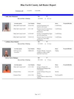 Blue Earth County Jail Roster Report / blue-earth-county-jail-roster ...