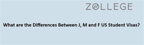 What are the Differences Between J, M and F US Student Visas?