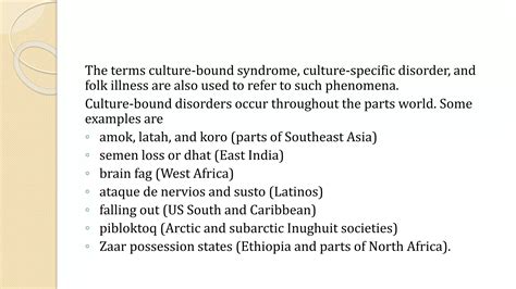 Culture bound syndrome | PPTX