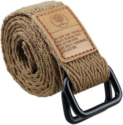 moonsix Canvas Web Belts for Men, Military Style D-ring Buckle Men's ...