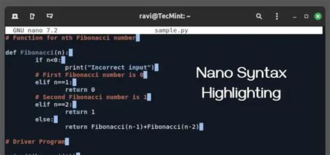 Image result for Raspberry Pi 4 Nano Syntax Highlighting