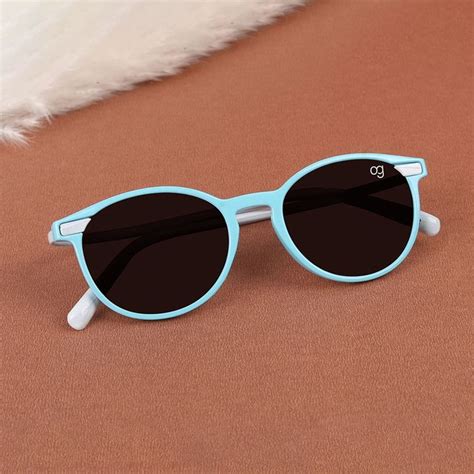 Buy Sugarglint Blue & Grey Wayfarer Kids Sunglasses - Woggles