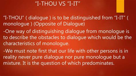 Intersubjectivity: Dialogue Vs Monologue | PPTX