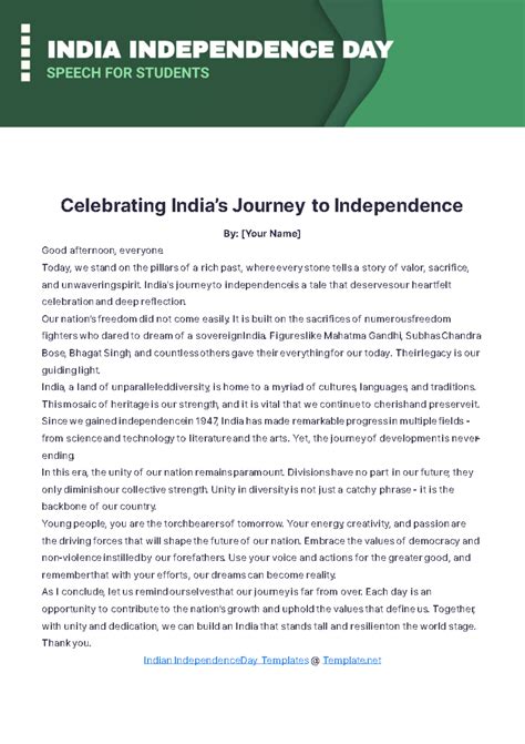 Independence Day Speech