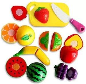 tryzens Fruits Cutting Kitchen Play Toy Set, Can Be Cut in 2 Parts ...