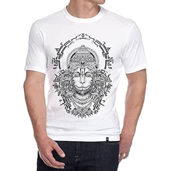 DORJE Lord Hanuman The Mighty Hindu God Tshirt Black Print on XXL White ...
