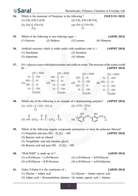 NEET Previous Year Questions with Complete Solutions - Biomolecule ...