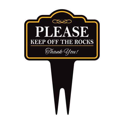 Please Keep off the Rocks Yard Sign 10” X 14” - Rust-free Aluminum off ...
