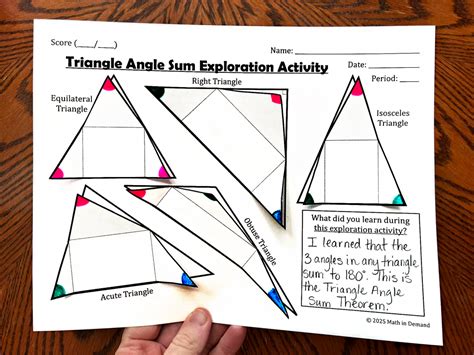 Triangle Angle Sum Theorem Geometry 的图像结果
