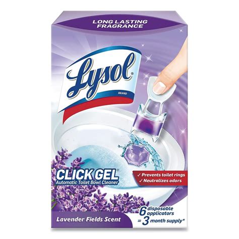 Lysol Automatic Toilet Bowl Cleaner, Click Gel, Lavender Fields, 6 ...