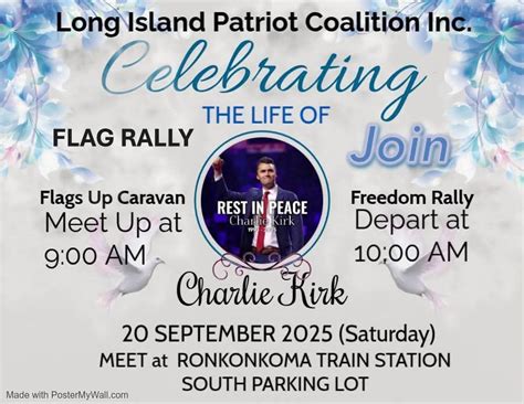 Celebrate the Life of Charlie Kirk. Freedom Flag Caravan Rally ...