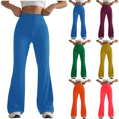 Aboser Yoga Pants for Women Tall Flared Leggings Bootcut High Waist ...