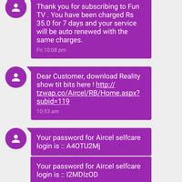 [Resolved] Aircel — Fun TV subscribed automaticakky