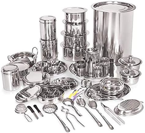 Neelam Stainless Steel Wedding Set, Durable Quality, 121 Pieces Set ...