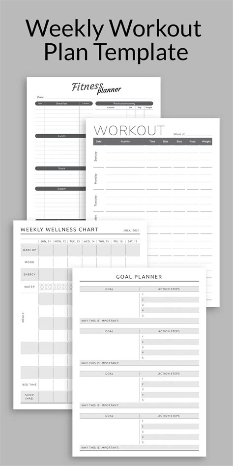 Workout Program Template 的图像结果