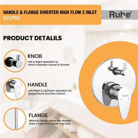 Eclipse Upper Part for Diverter (Compatible with 2-Inlet High Flow & 3 ...