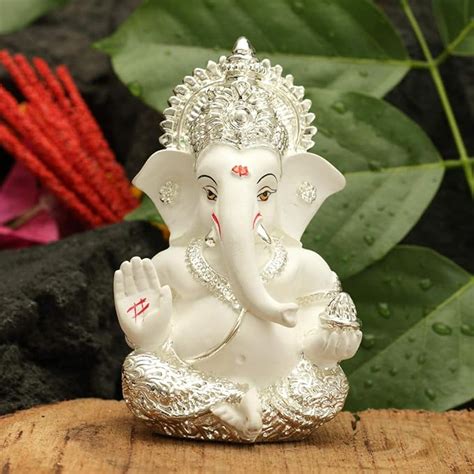 Lord Ganesha Idol Silver – Twamev