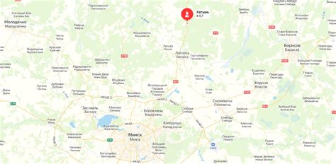 Хатынь на карте Белоруссии: показать деревню с мемориальным комплексом