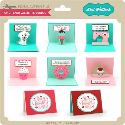 Pop Up Box Card Valentine Bundle 2 - Lori Whitlock's SVG Shop