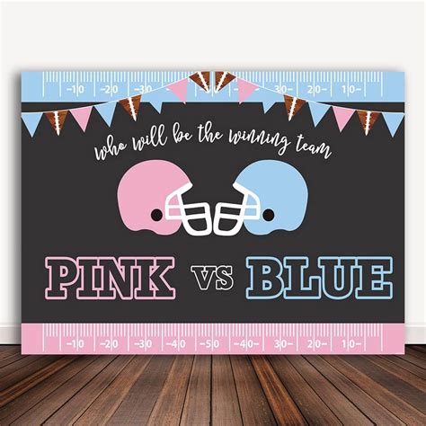 Buy Bellimas Blue or Pink Football Gender Reveal Backdrop Sports Theme ...
