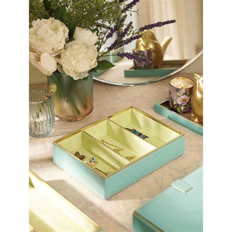 Buy Pure Home + Living Blue 3 Compartment Faux Leather Organiser Online