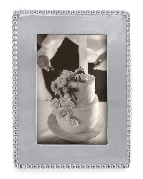 Mariposa Beaded Engravable Picture Frame, 4" x 6" | Horchow