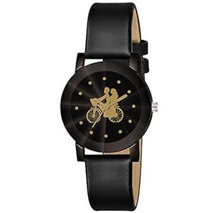 Frozil Analog Black Couple Dial Crystal GlassWatch for Girls and Womens ...