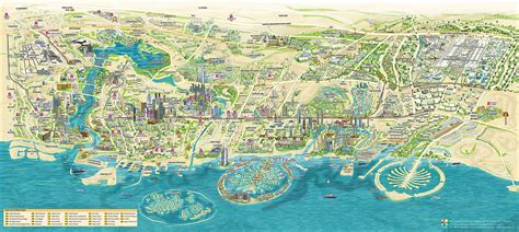 Buy Dubai 3D Wall Map (Gloss)-Laminated wall maps available-Tourist ...