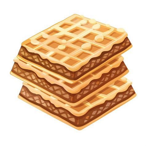A stack of waffles with waffles on top of them | Premium AI-generated ...