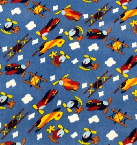 Amazon.com: Assorted Anti-Pill Fleece Fabric by The Yard (Fleece-Planes)