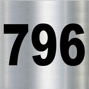 SRGInfotech Number Plate 796 Silver Brushed Type Acrylic Number Plate ...