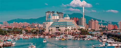 Download wallpaper 2560x1024 city, port, boats, water, buildings ...