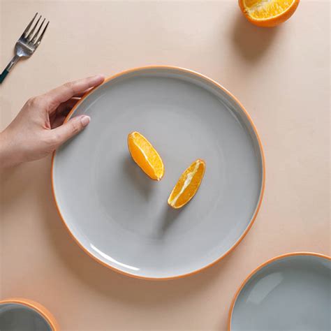 Zoella Dinner Plate Grey Online - Premium Dinner Plate | Nestasia