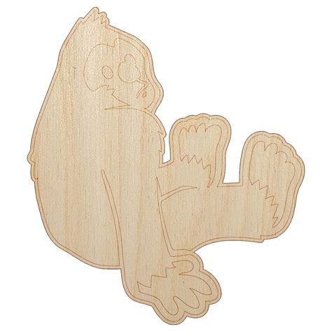 Bigfoot Sasquatch Sitting Cryptozoology Wood Shape Unfinished Piece ...